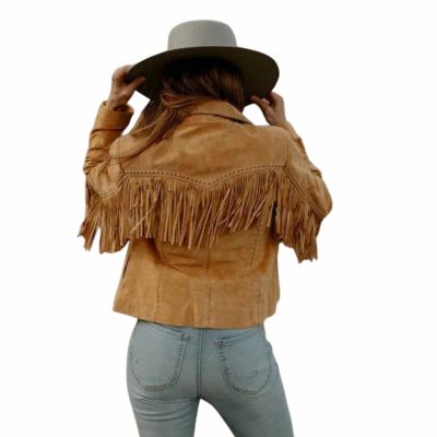 Vintage Fringe Leather Jacket