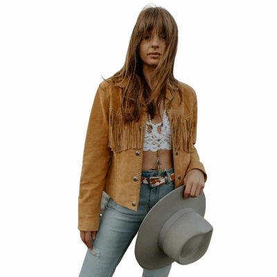 Vintage Fringe Leather Jacket