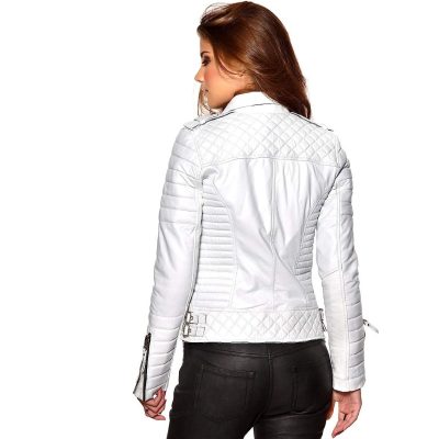 Ivory Essence Women Leather Jacket