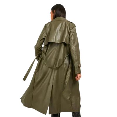 VerdeLux Green Women's Eco-Leather Coat