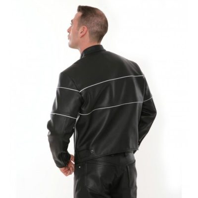 Genuine leather motorcycle jacket