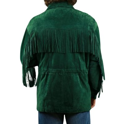 Men's Western suede leather jacket with Fringes