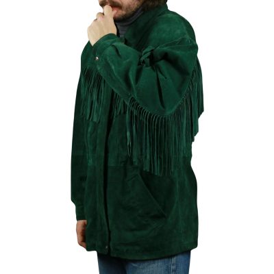 Men's Western suede leather jacket with Fringes