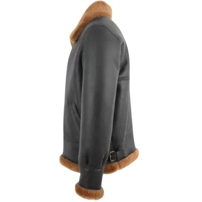 Genuine Matte Black B3 Bomber Jacket