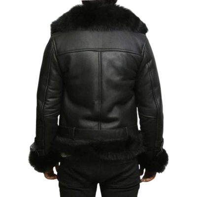 Fur Bomber Ginger Men B3 Bomber Leather Jacket