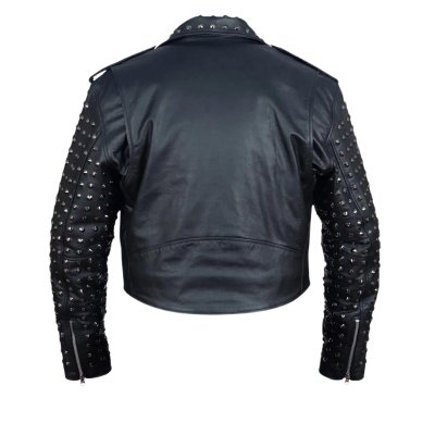 buy black biker leather jacket
