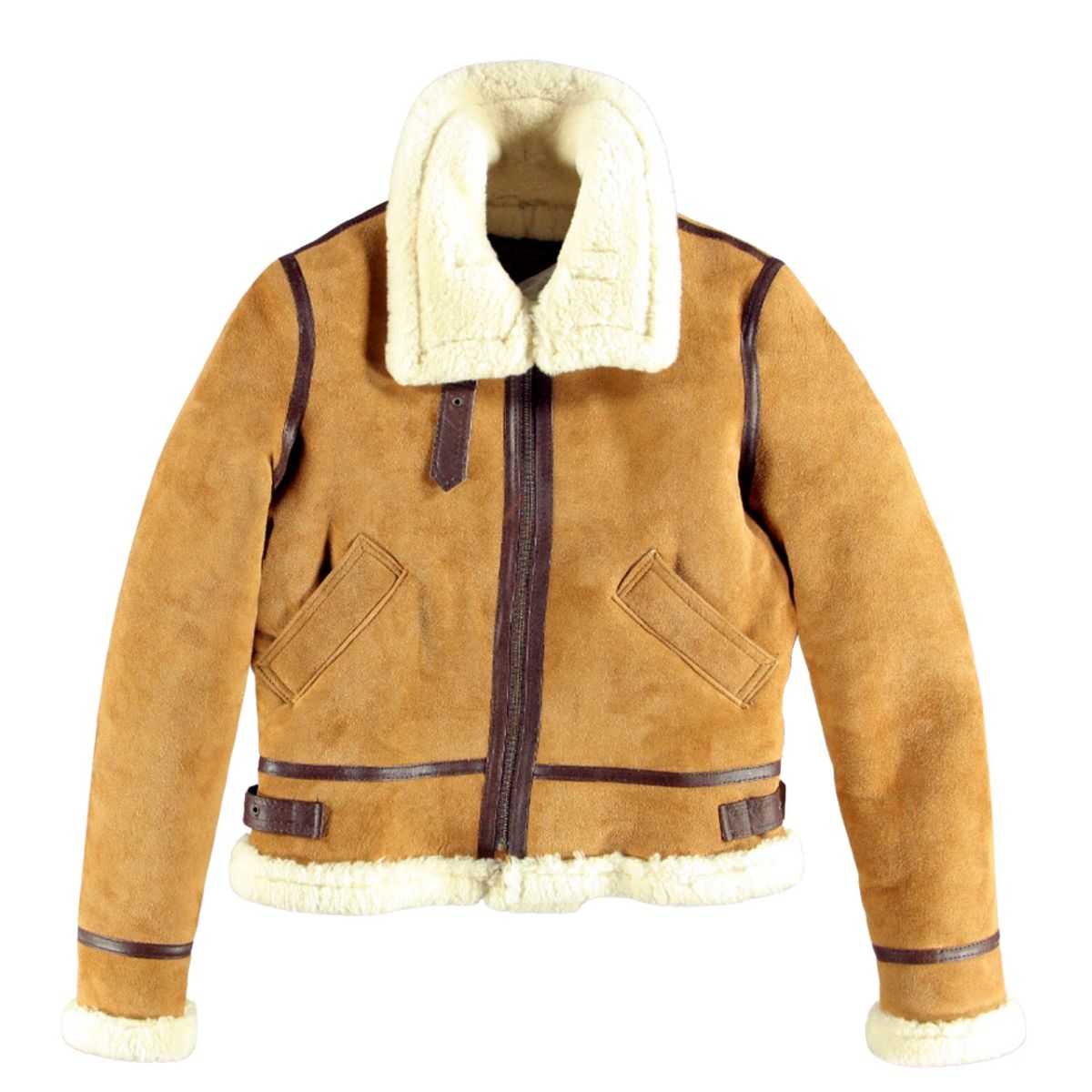 Brown Liner B3 Bomber Shearling Leather Jacket