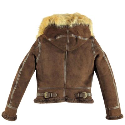 Women’s Dark Brown Leather Shearling Jacket