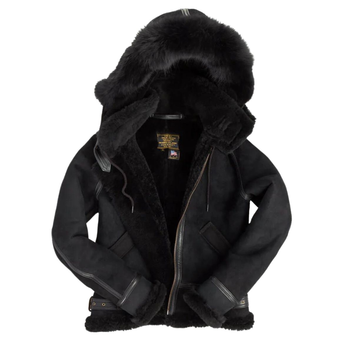 B3 Bomber Aviator Women Shearling Leather Jacket