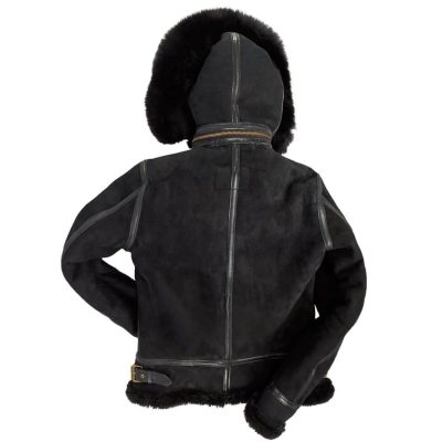 B3 Bomber Aviator Women Shearling Leather Jacket