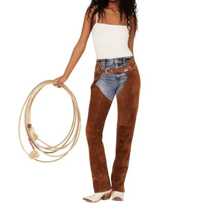 Cowgirl Brown Western Chaps