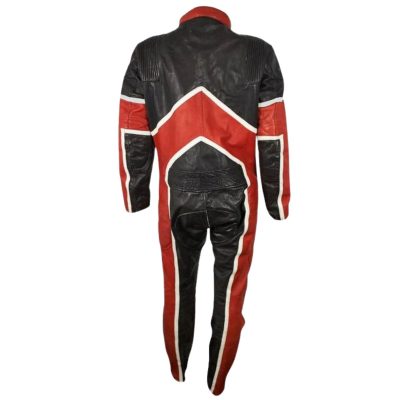 Men's Slim Fit Leather Overall In Black