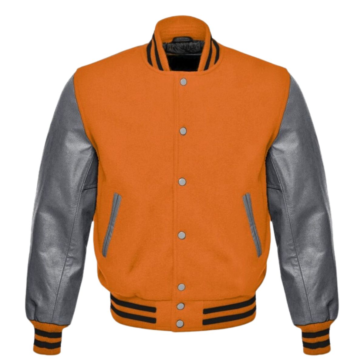 Vintage Mens Leather Two Tone Varsity Jacket