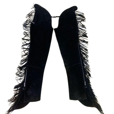 Charcoal Black Western Fringe Chaps