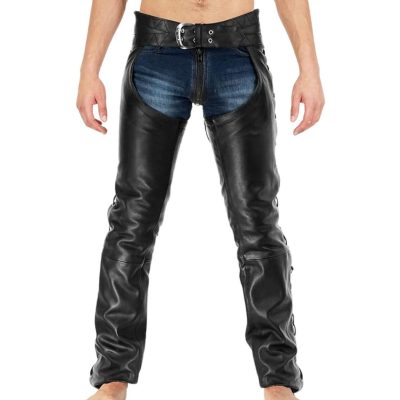 Dean Black Leather Assless Chaps