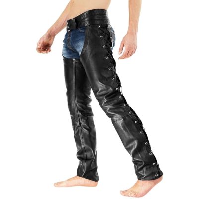 Dean Black Leather Assless Chaps