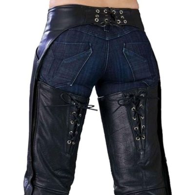 Mystical Black Leather Assless Chaps